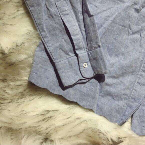 Zara Shirt Light Blue Button Up Office Work Career - Picture 5 of 8